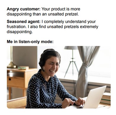 angry customer seasoned agent